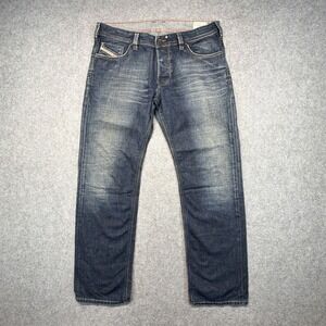 Diesel Yarik Jeans Men 36x32 (Fits 38x32) Blue Straight Leg